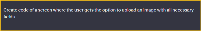 Prompt to GPT-4 in indication to option for uploading image