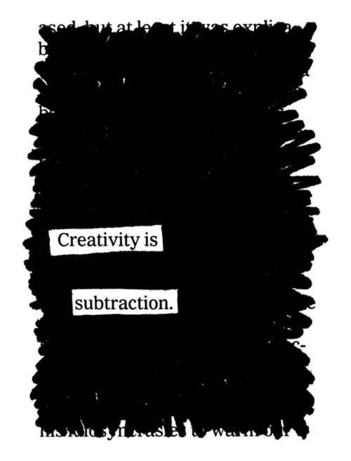 creativityissubtraction